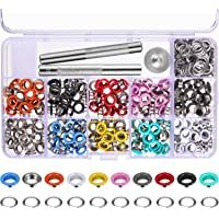 300 Piezas Kit de Ojetes Ojales de Metal Artesanía de Zapatos Ropa- 10 Colores (1- 4 Pulgada)